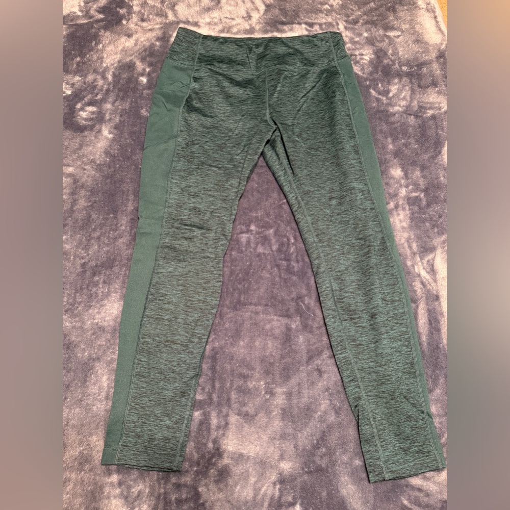 AVIA Green Colorblock Active Leggings